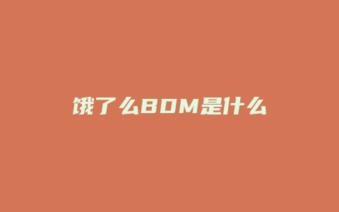饿了么BDM是什么