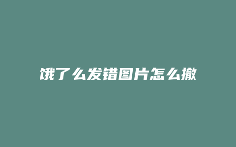 饿了么发错图片怎么撤回