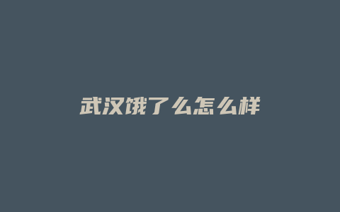 武汉饿了么怎么样