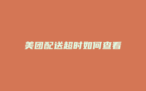 美团配送超时如何查看地址