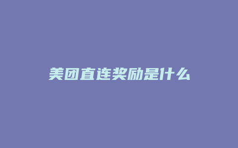 美团直连奖励是什么