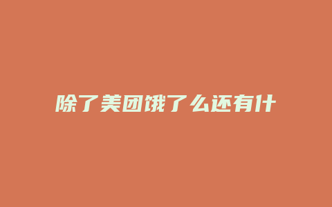 除了美团饿了么还有什么