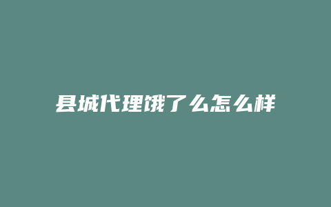 县城代理饿了么怎么样