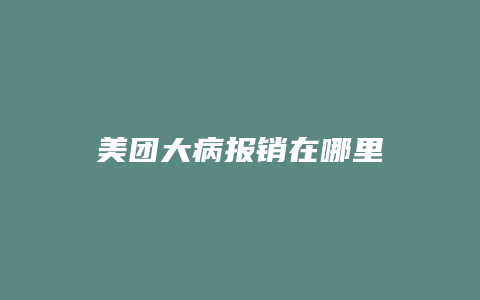 美团大病报销在哪里